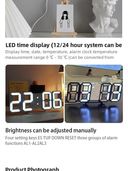 3D LED Digital Clock