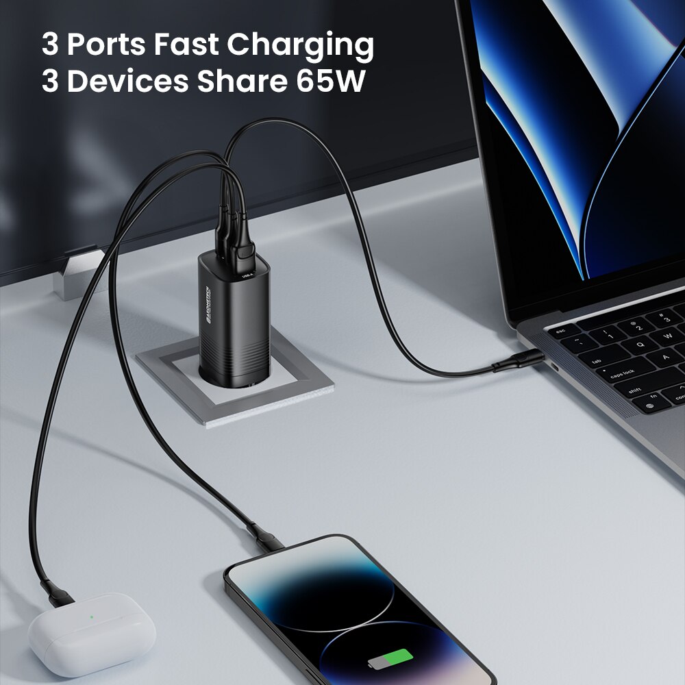 ASOMETECH USB Type C Charger 65W 45W Quick Charger - BestShop
