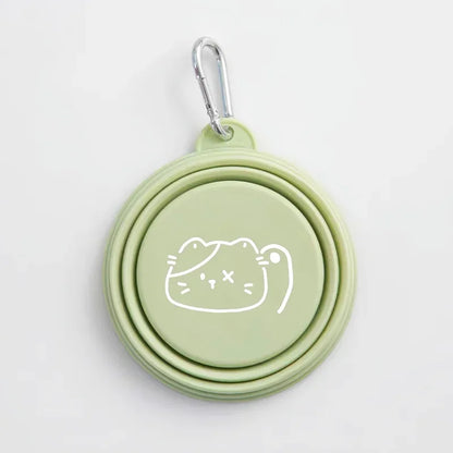Dog Pet Folding Silicone Bowls