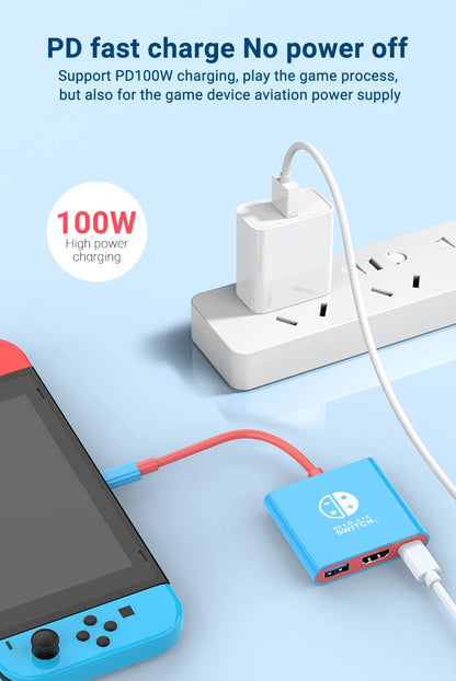 Switch Dock 4K HDMI USB 3.0 Hub Adapter