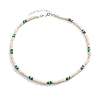 Summer Beach Wooden Beaded Surfer Necklace