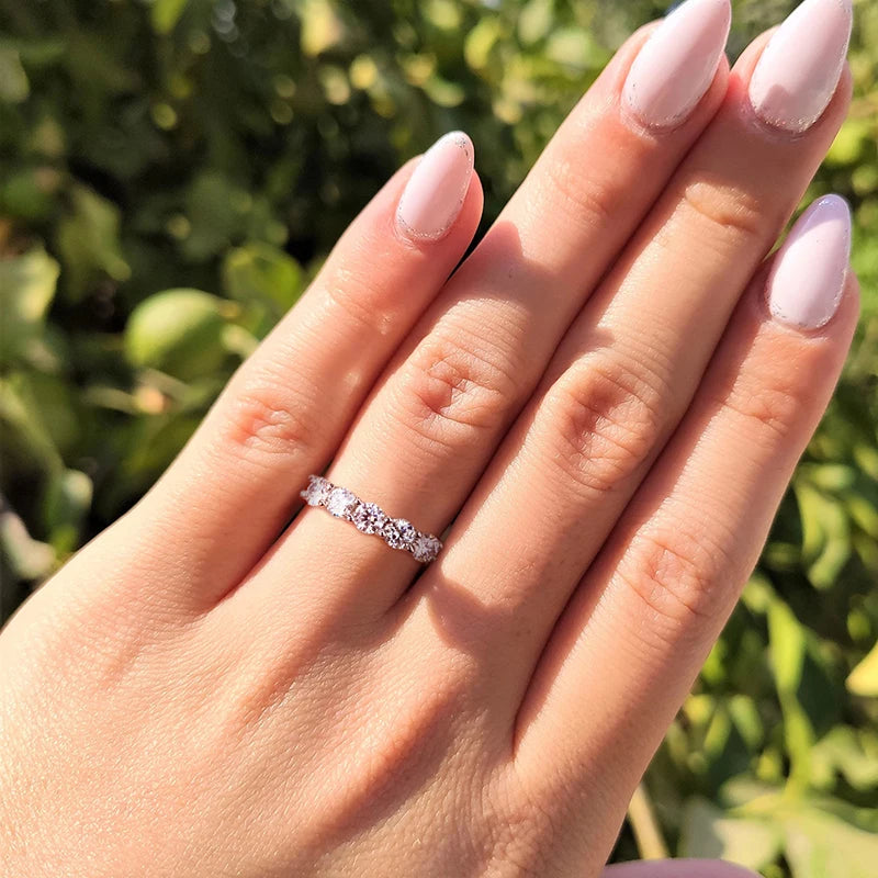 GRA White Gold D Color 4mm Moissanite Ring
