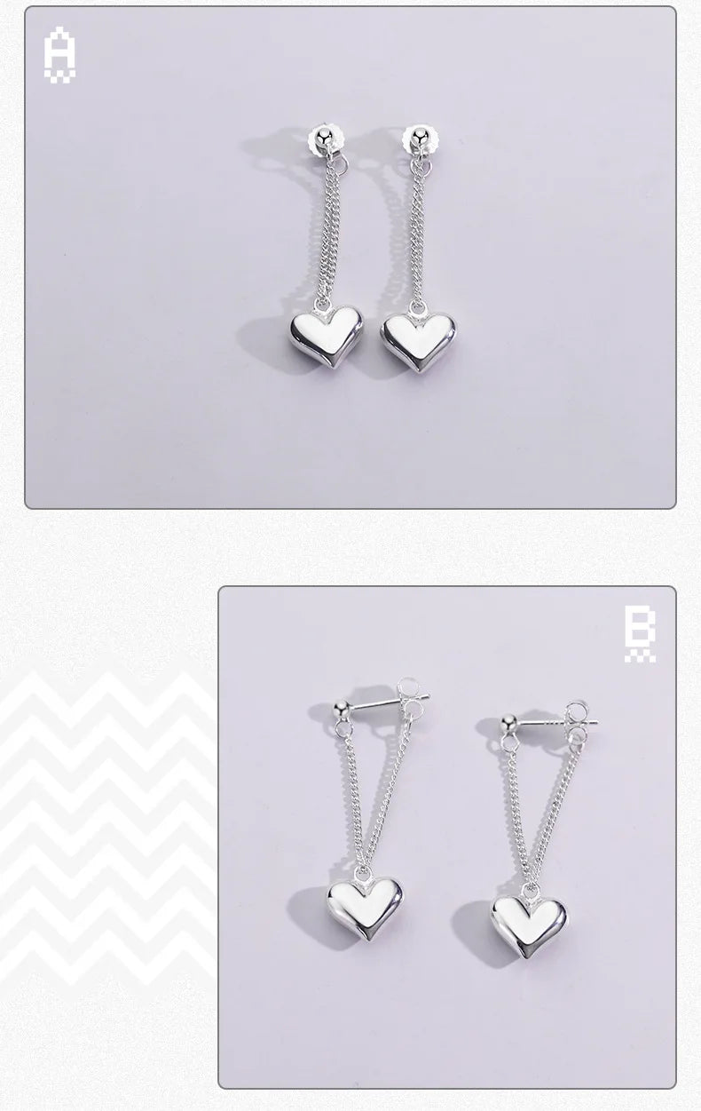 Geometric Hollow Heart Hoop Earrings