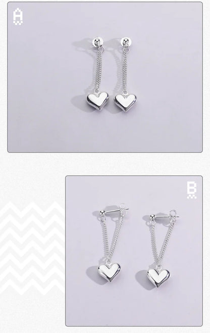 Geometric Hollow Heart Hoop Earrings