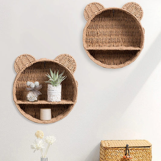 Imitation Rattan Food Grade Plastic Basket Storage