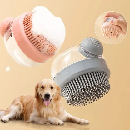 Dog Shower Brush with Shampoo Dispenser