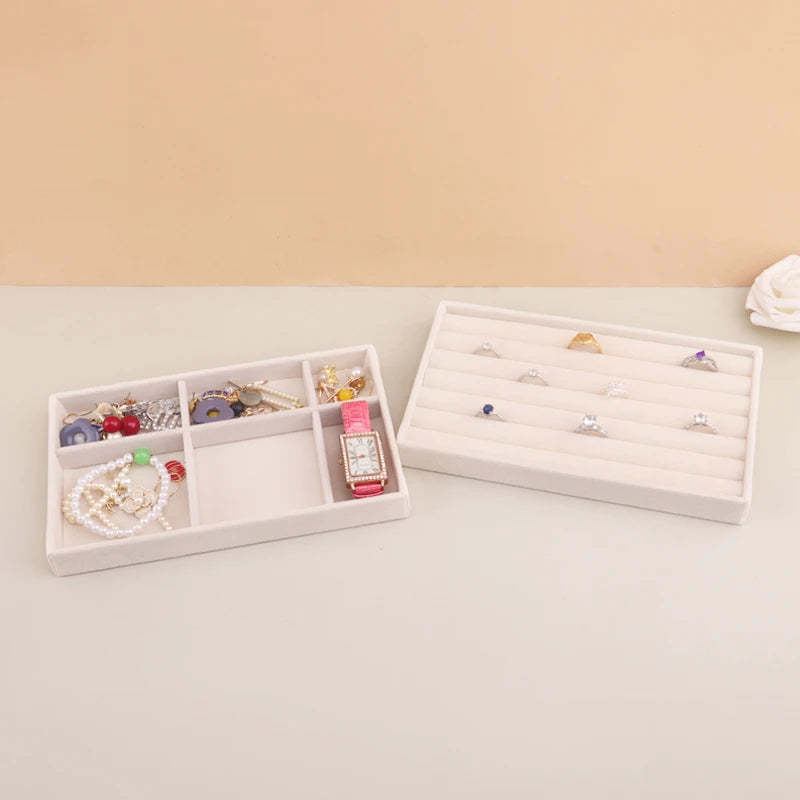Velvet Jewelry Tray Storage Drawer