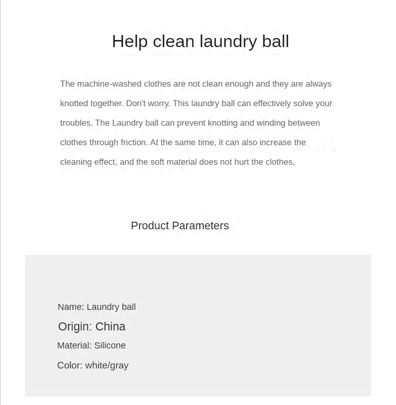 Laundry Reusable Silicone Ball