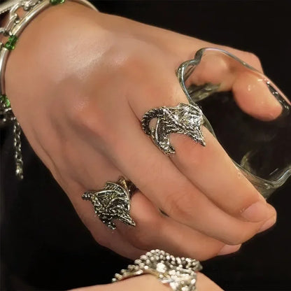 Dragon Rings Gothic Punk Style