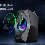 Load image into Gallery viewer, COOMAER USB Wired Desktop Speaker With RGB Lighting - BestShop