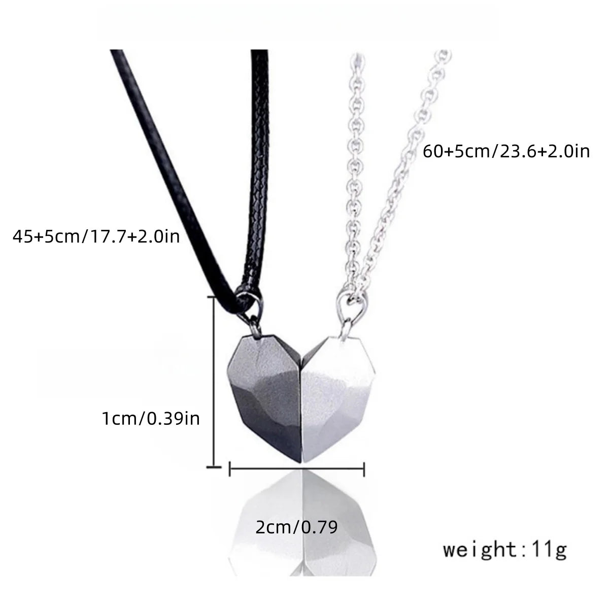 Magnetic Heart Couple Necklace