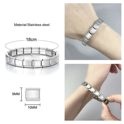 Moonstone Stainless Steel Carving Bracelet
