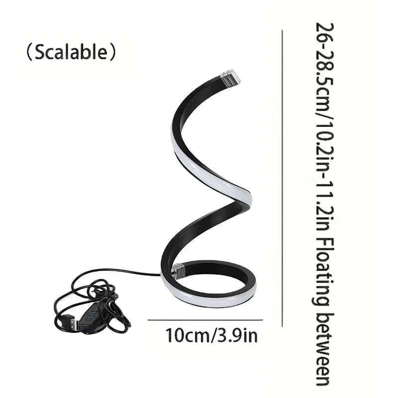 USB LED Table Lamp Spiral Desk Light