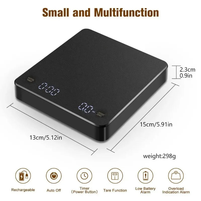 Digital Coffee Scale with Timer LED