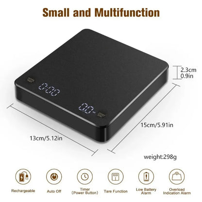 Digital Coffee Scale with Timer LED