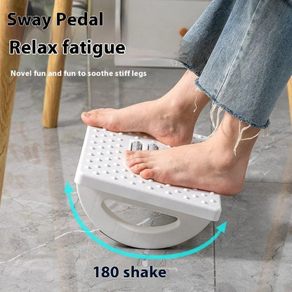 Portable Ergonomic Foot Rest with Massage Rollers