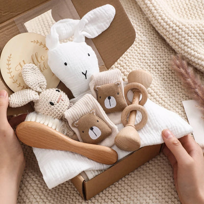 Baby Bath Towel Cotton Blanket Brush Gift Products