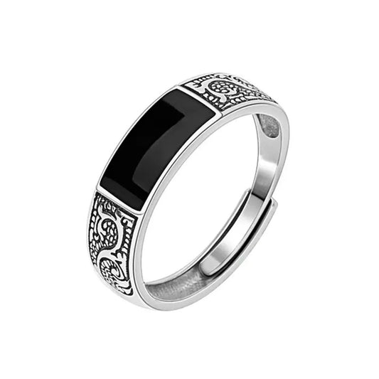 New Vintage Dragon Pattern Steel Ring