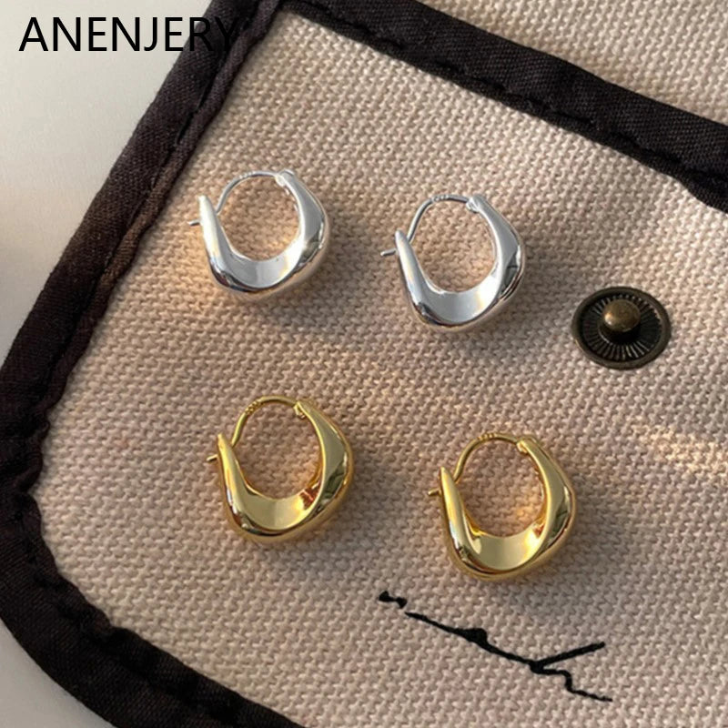 ANENJERY Geometric Hoop Earrings