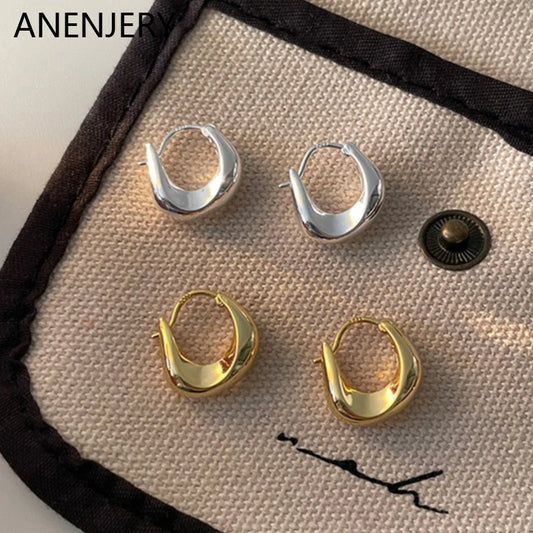 ANENJERY Geometric Hoop Earrings