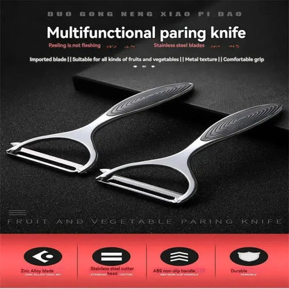 Serrated Blade/Flat Blade Knife Peeler