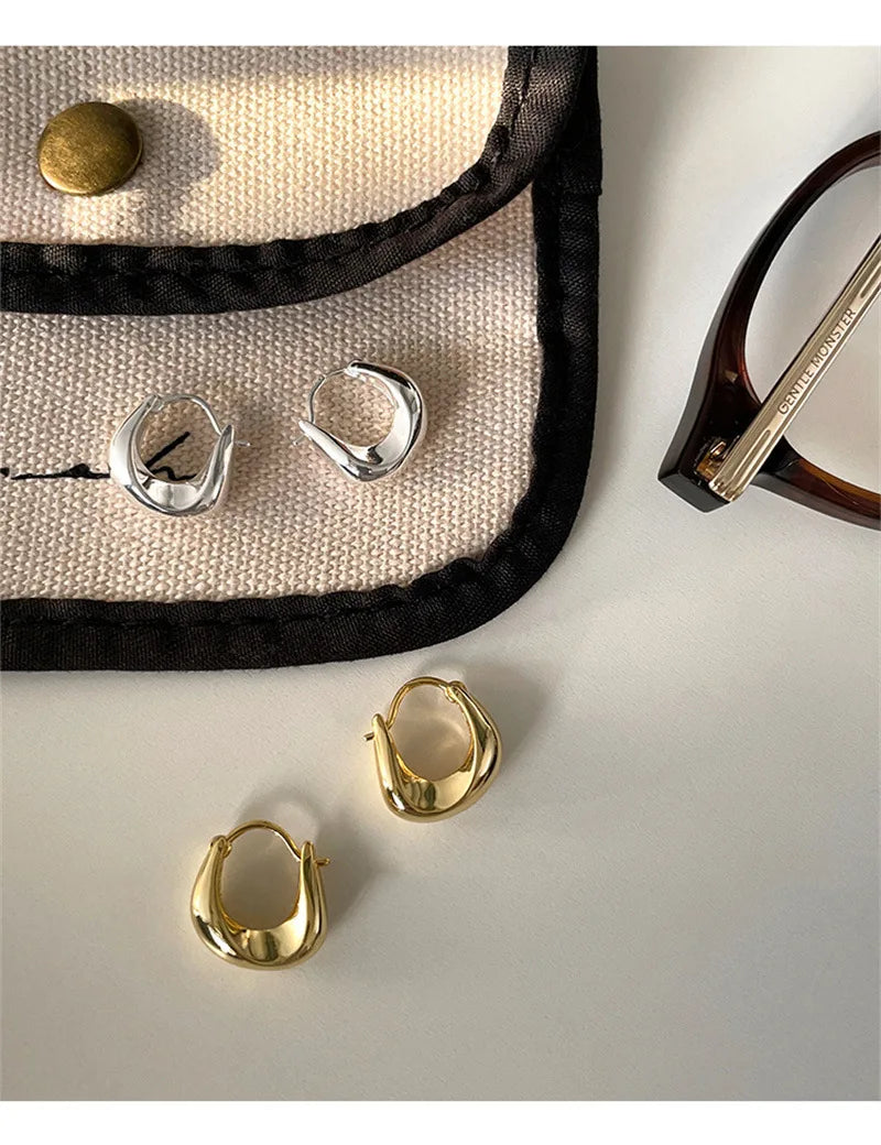 ANENJERY Geometric Hoop Earrings
