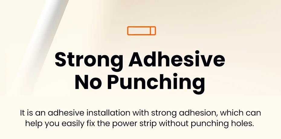 Self-Adhesive Power Socket Strip