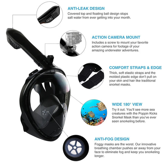 Underwater Scuba Anti Fog Full Face Diving Mask