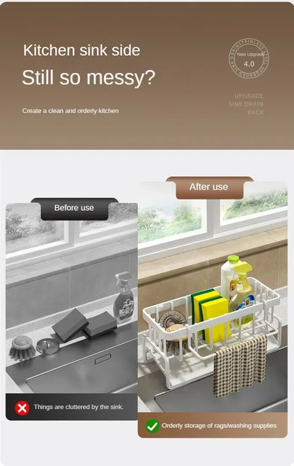 Multifunctional Sponge Rack Drainer Kitchen Shelf