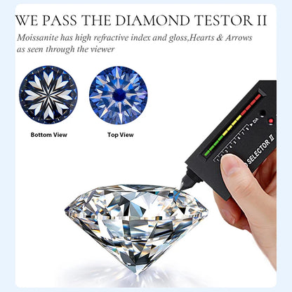 GRA White Gold D Color 4mm Moissanite Ring
