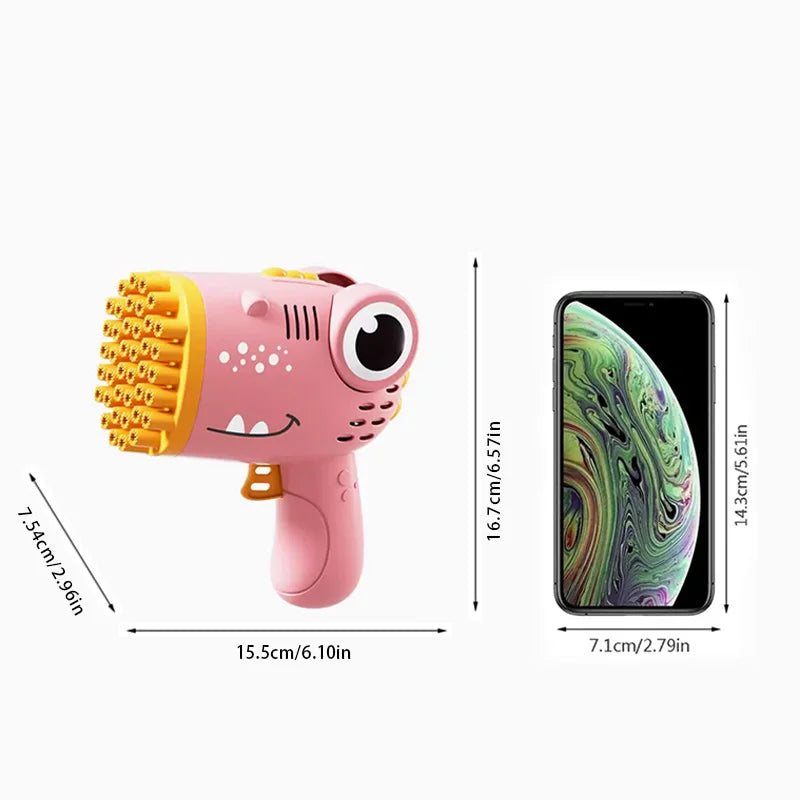 Pistola de burbujas de dinosaurio