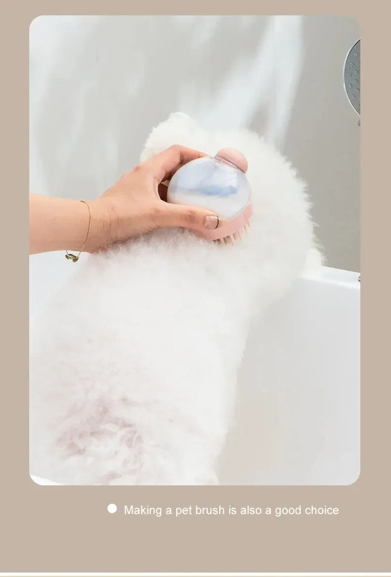 Dog Shower Brush with Shampoo Dispenser