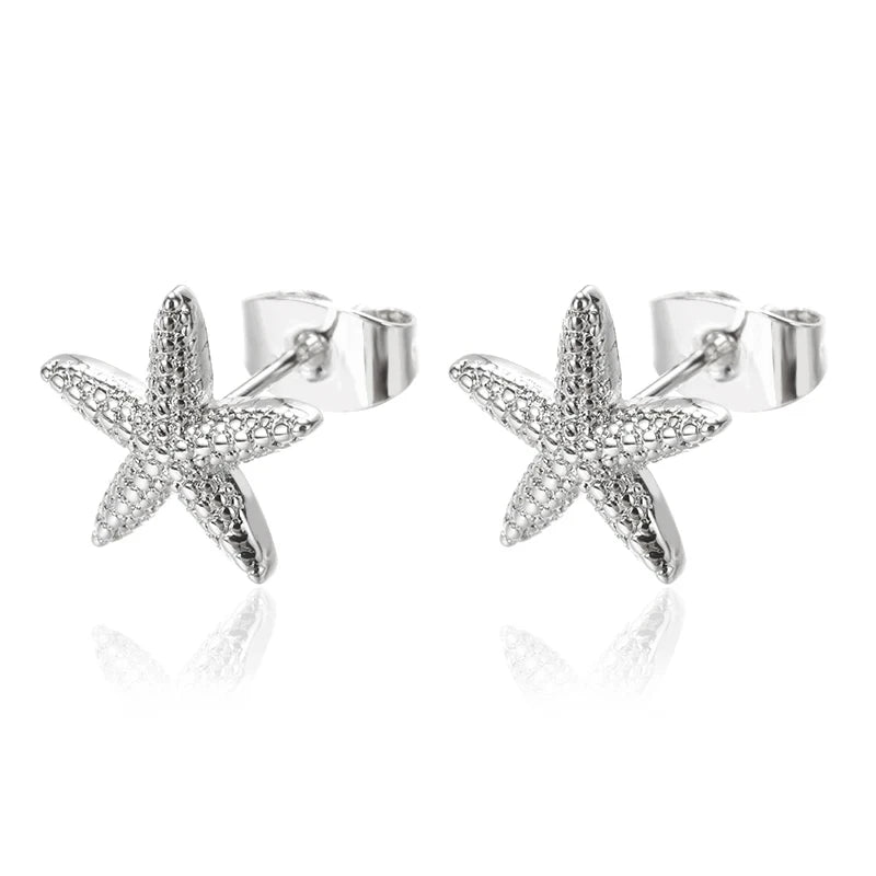 Vintage Summer Starfish Stud Earrings