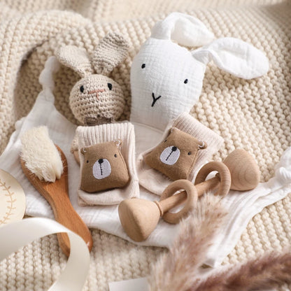 Baby Bath Towel Cotton Blanket Brush Gift Products