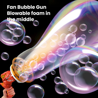 2 In 1 Dinosaur Electric Soap Bubble Gun
