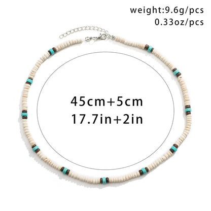 Summer Beach Wooden Beaded Surfer Necklace