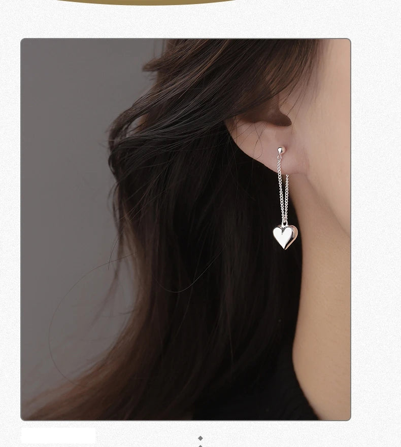 Geometric Hollow Heart Hoop Earrings