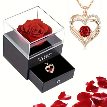 Luxury Red Zircon Pendant Necklaces