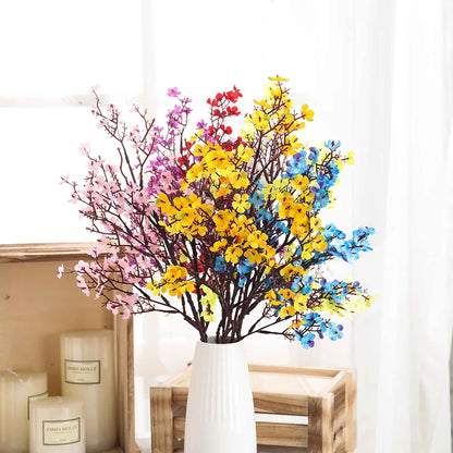 Flor artificial de Gypsophila de seda, 50 cm, ramas largas, decoración del hogar, plantas falsas para bodas, fiestas, adornos de bricolaje 