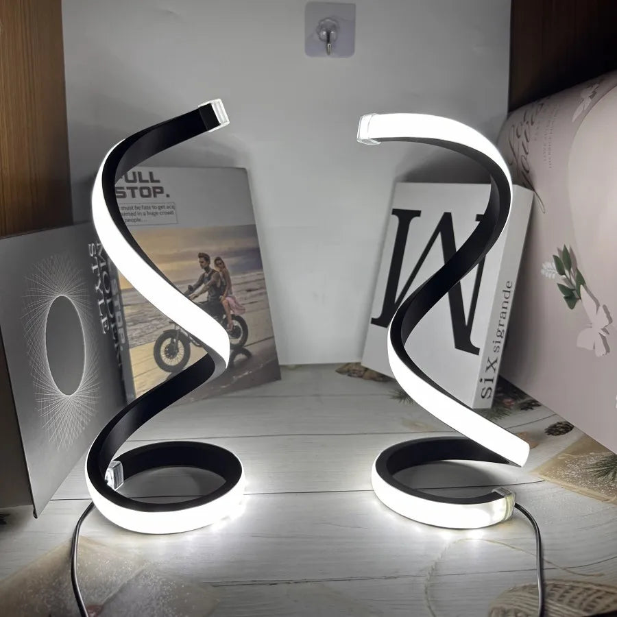 USB LED Table Lamp Spiral Desk Light