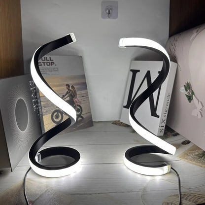USB LED Table Lamp Spiral Desk Light