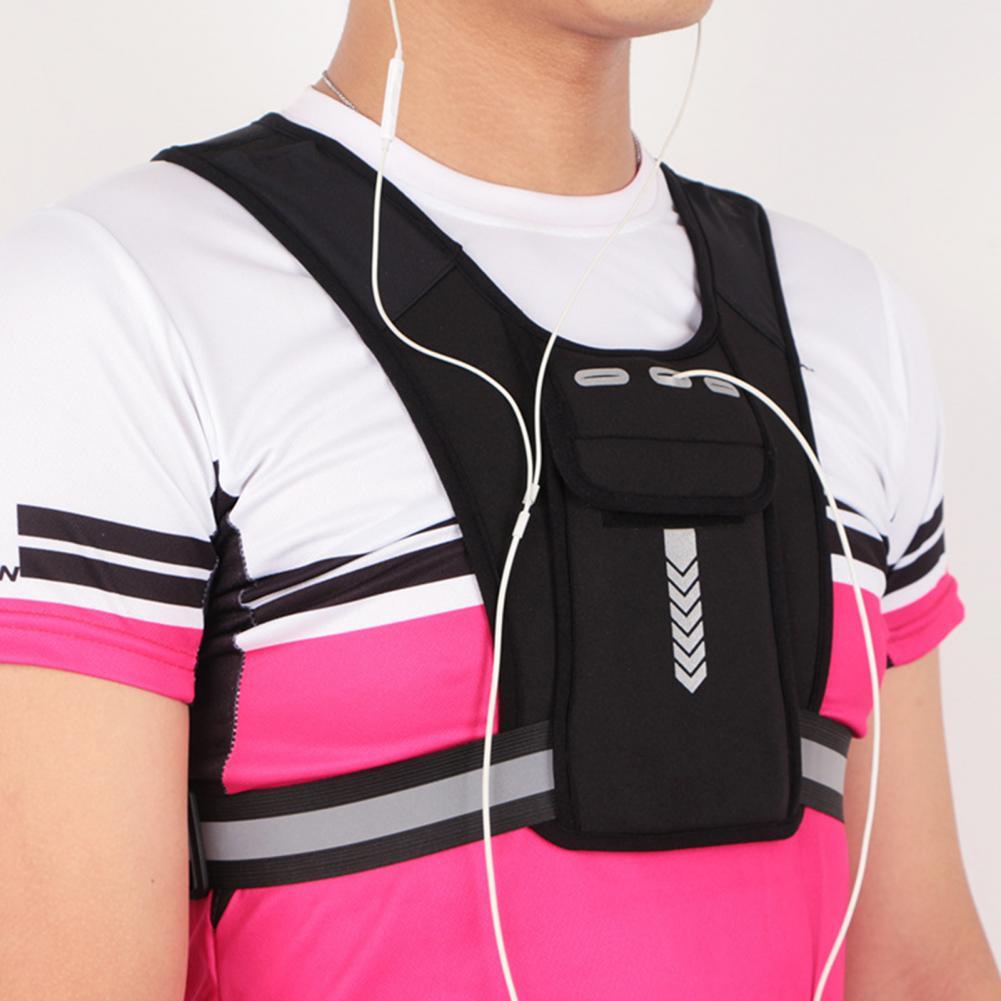 Running Vest Chest Phone Holder Reflective Workout Gear - BestShop