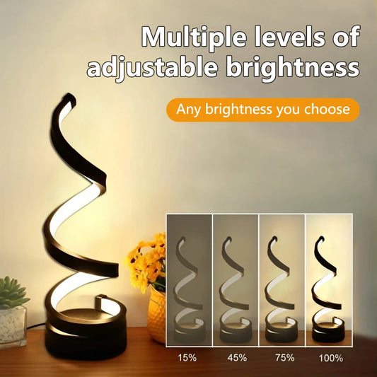USB LED Table Lamp Spiral Desk Light