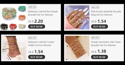 Bohemian Natural Sea Shell Charm Bracelets
