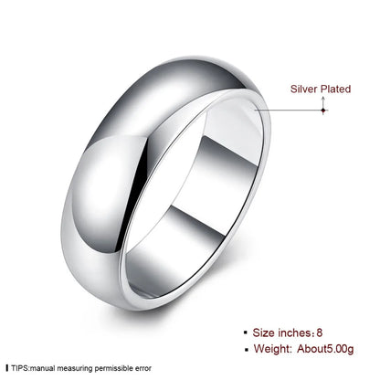 925 Sterling Silver Round Circle Ring