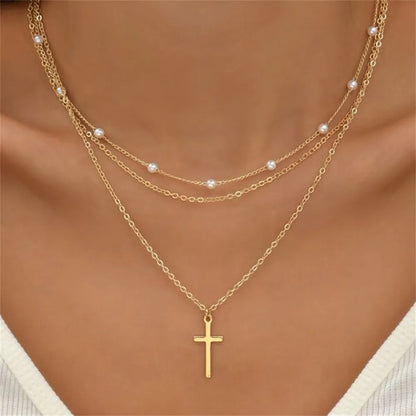 Vintage Layered Metal Bar Necklace
