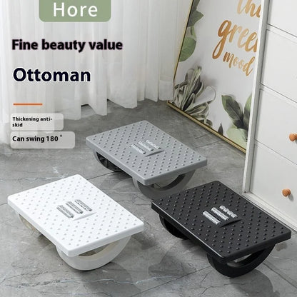 Portable Ergonomic Foot Rest with Massage Rollers