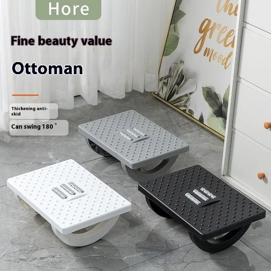 Portable Ergonomic Foot Rest with Massage Rollers