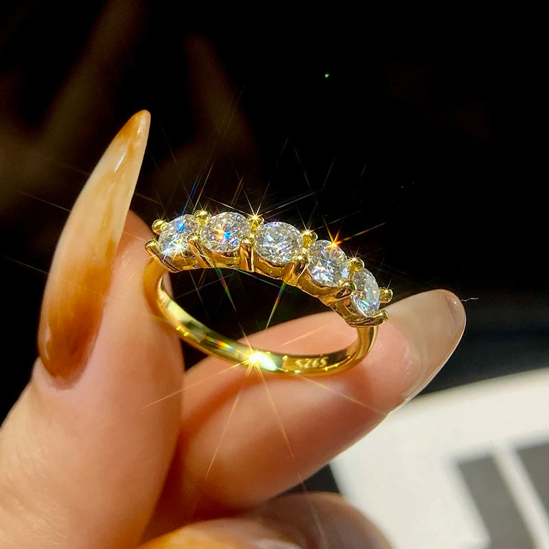 GRA White Gold D Color 4mm Moissanite Ring