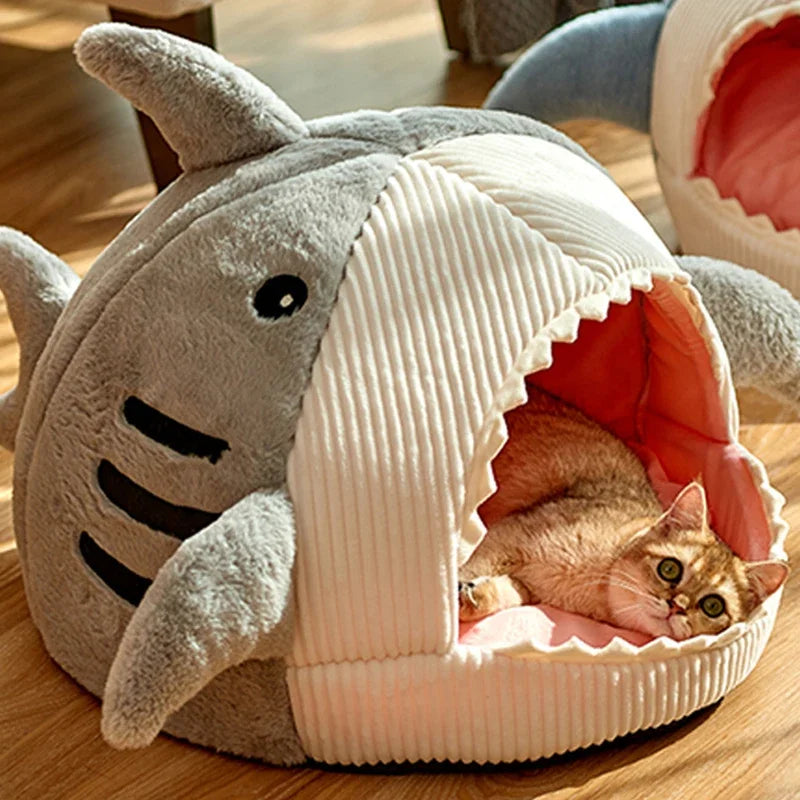 Warm Cat Beds Cartoon Shark